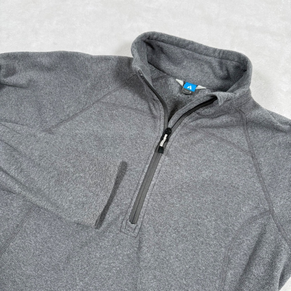 Eddie Bauer First Ascent Womens Medium Gray Fleece Quarter Zip Pullover‎ Jacket